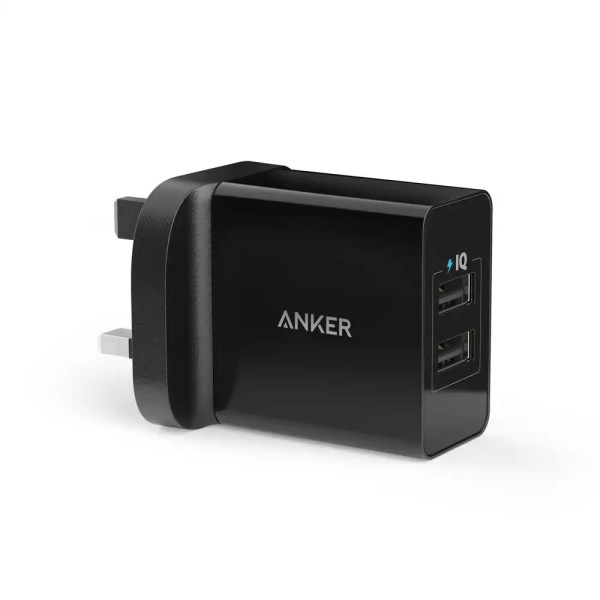 Anker 24W 2 Port USB Wall Charger – Black