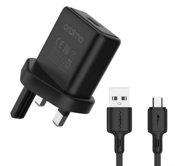 oraimo Cannon 2 5.0V/1.2A Mini UK Type Efficient & Durable Charger Kit