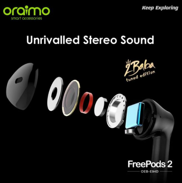 oraimo FreePods 2 Baba-Version TWS True Wireless Stereo Earbud