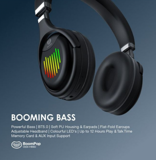 oraimo BoomPop Over-Ear Bluetooth Wireless Headphone - oraimo x boomplay Collabo